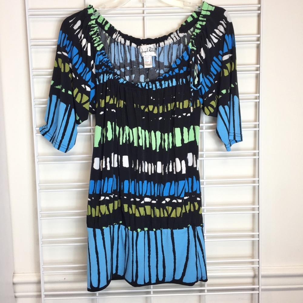Joseph Ribkoff Adjustable Neckline Peasant Top